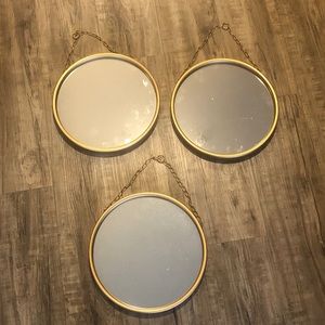 Set of 3 Gold Circle Mirrors from Target